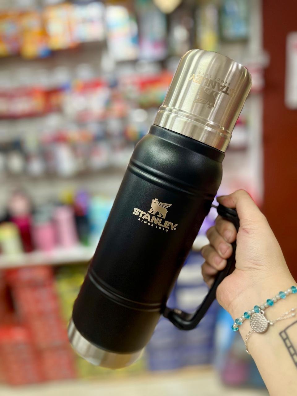 TERMO TIPO * STANLEY 1 LITRO CON TAPA DE MATE * ACERO INOXIDABLE DOBLE CAPA (CALIDAD ORIGINAL)