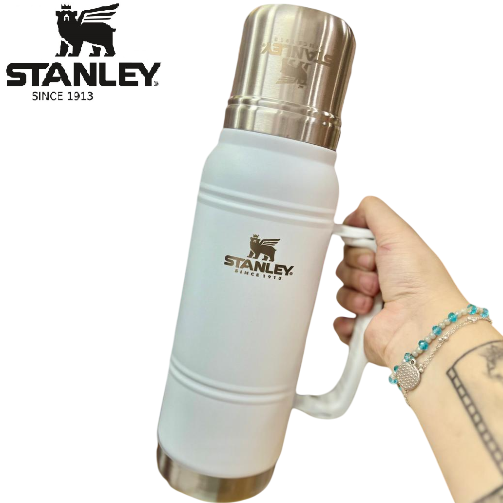 TERMO TIPO * STANLEY 1 LITRO CON TAPA DE MATE * ACERO INOXIDABLE DOBLE CAPA (CALIDAD ORIGINAL)