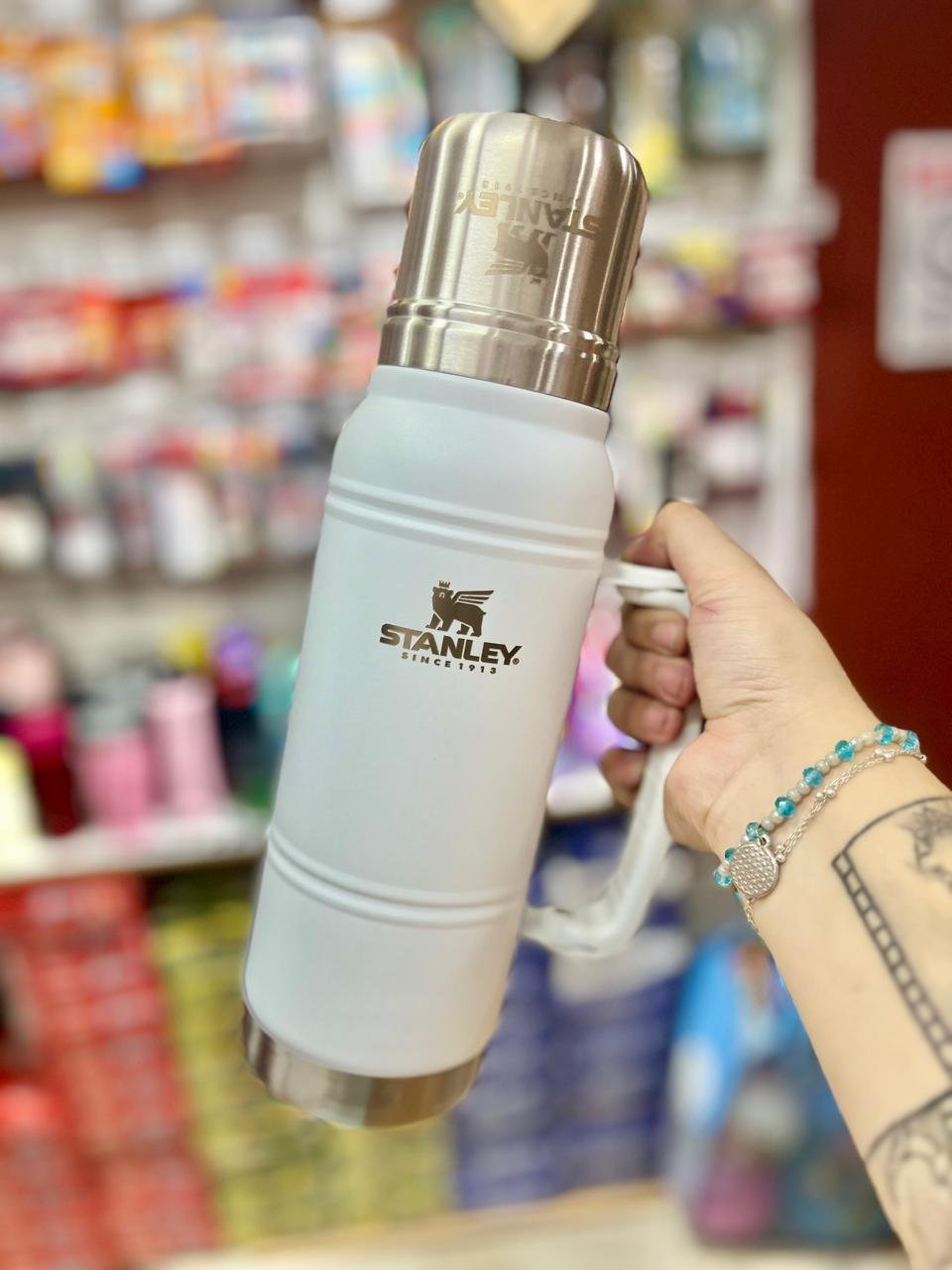 TERMO TIPO * STANLEY 1 LITRO CON TAPA DE MATE * ACERO INOXIDABLE DOBLE CAPA (CALIDAD ORIGINAL)