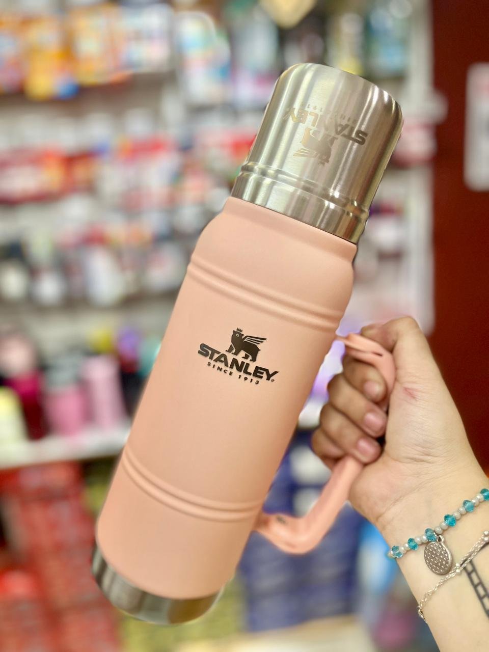 TERMO TIPO * STANLEY 1 LITRO CON TAPA DE MATE * ACERO INOXIDABLE DOBLE CAPA (CALIDAD ORIGINAL)