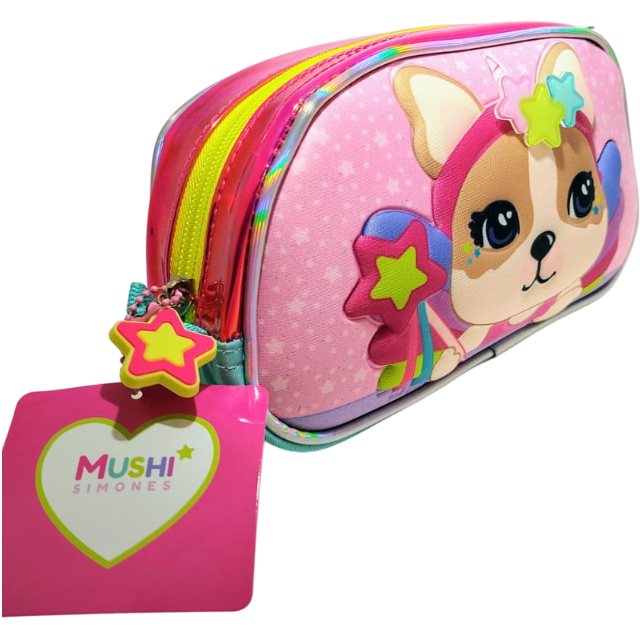 CARTUCHERAS *PERRITOS SIMONES* CRESKO GRANDE 1 CIERRE MUSHI