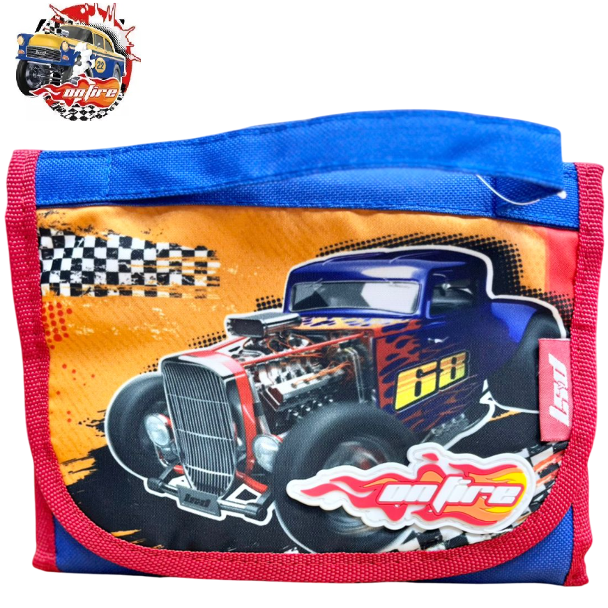 Cartucheras Plegables LSyD * ON FIRE * AUTOS (Grande)