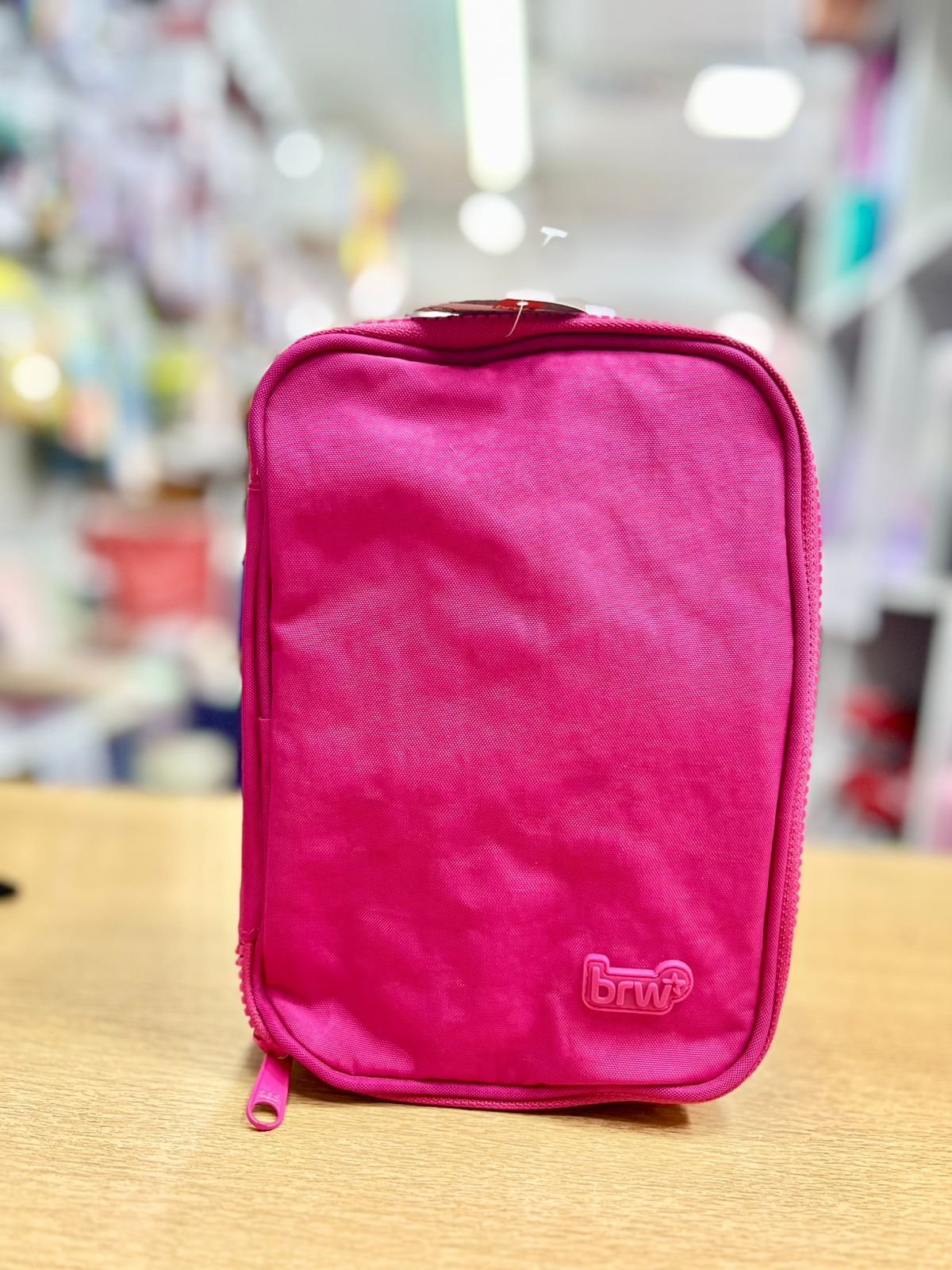 CARTUCHERAS 100 Lápices BRW ** FUCSIA **  1 Cierre c/ Divisiones Internas - PREMIUM Reforzada