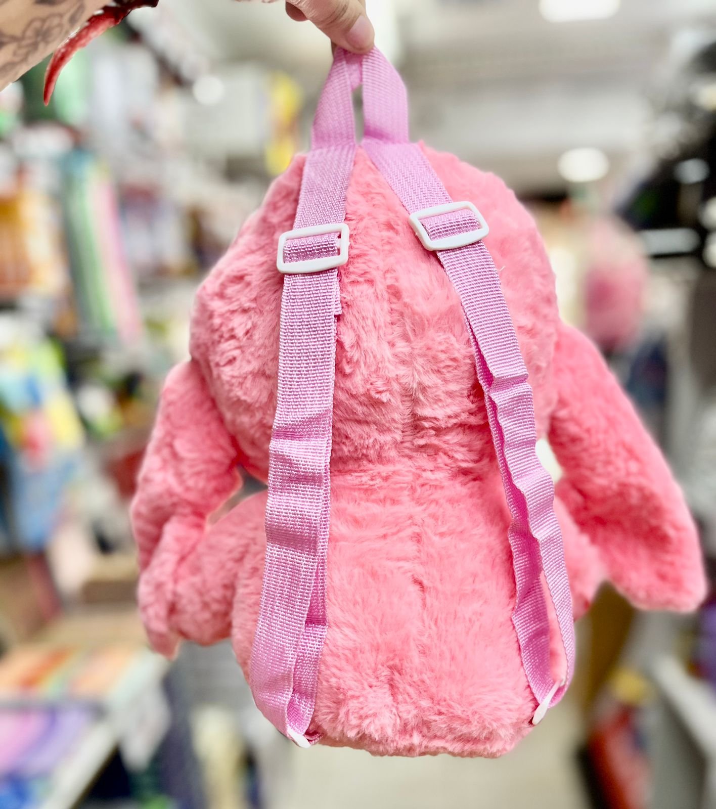 MOCHILAS PELUCHE * STITCH ROSA *