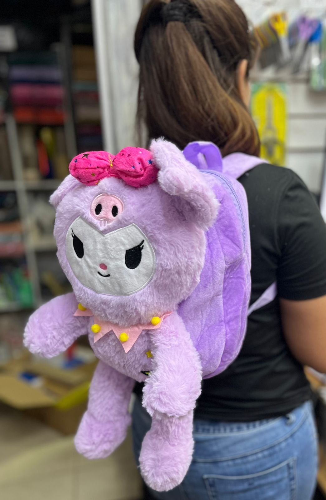 MOCHILAS PELUCHE * KUROMI LILA *