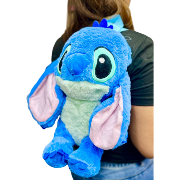 MOCHILAS PELUCHE * STITCH CELESTE *