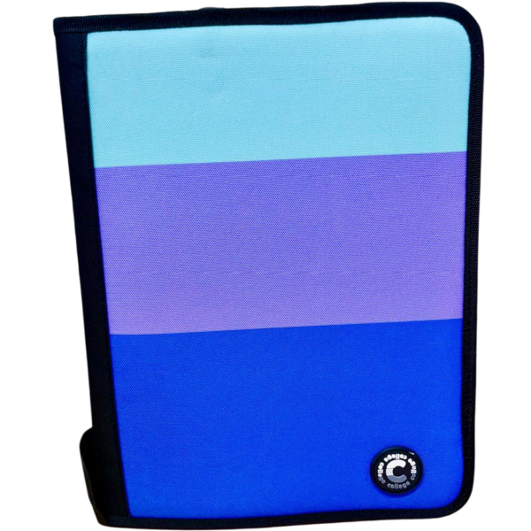 Carpetas A4 con Cierre " Tricolor " 2 anillos  College *Cod 343*