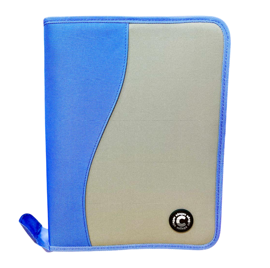 Carpetas 3 anillos C/ Cierre " Azul C/ Gris " College *Cod 352*