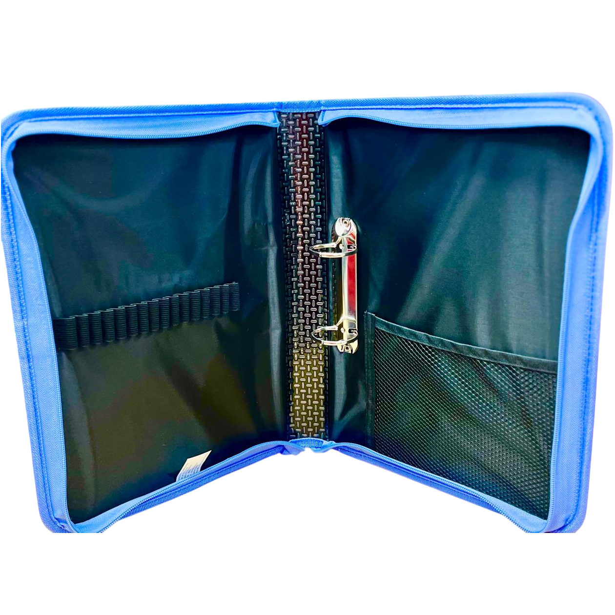 Carpetas A4 con Cierre " Azul c/ Gris " 2 anillos  College *Cod 322*