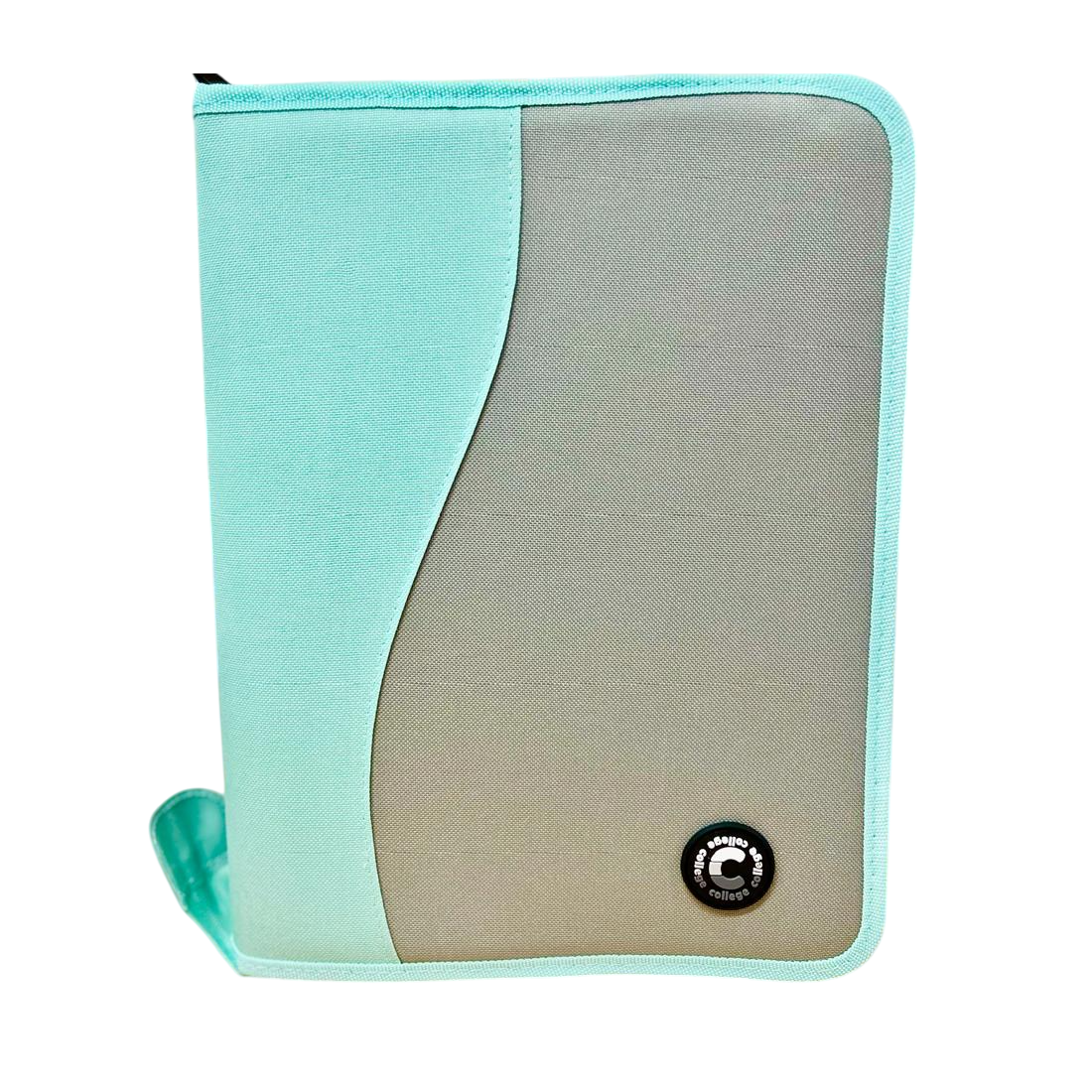 Carpetas 3 anillos C/ Cierre " Verde Agua C/ Gris " College *Cod 351*