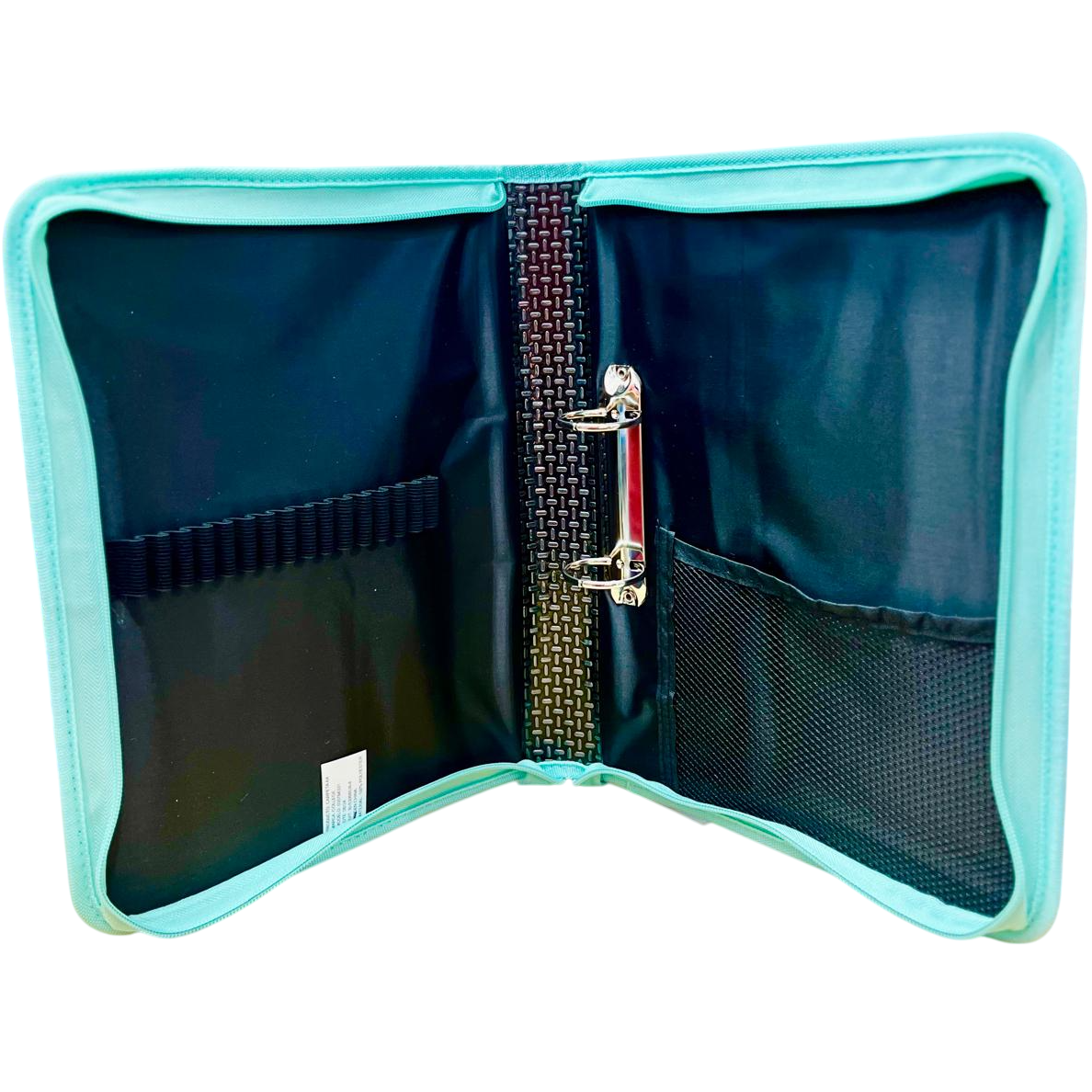 Carpetas A4 con Cierre " Verde Agua c/ Gris " 2 anillos  College *Cod 331*