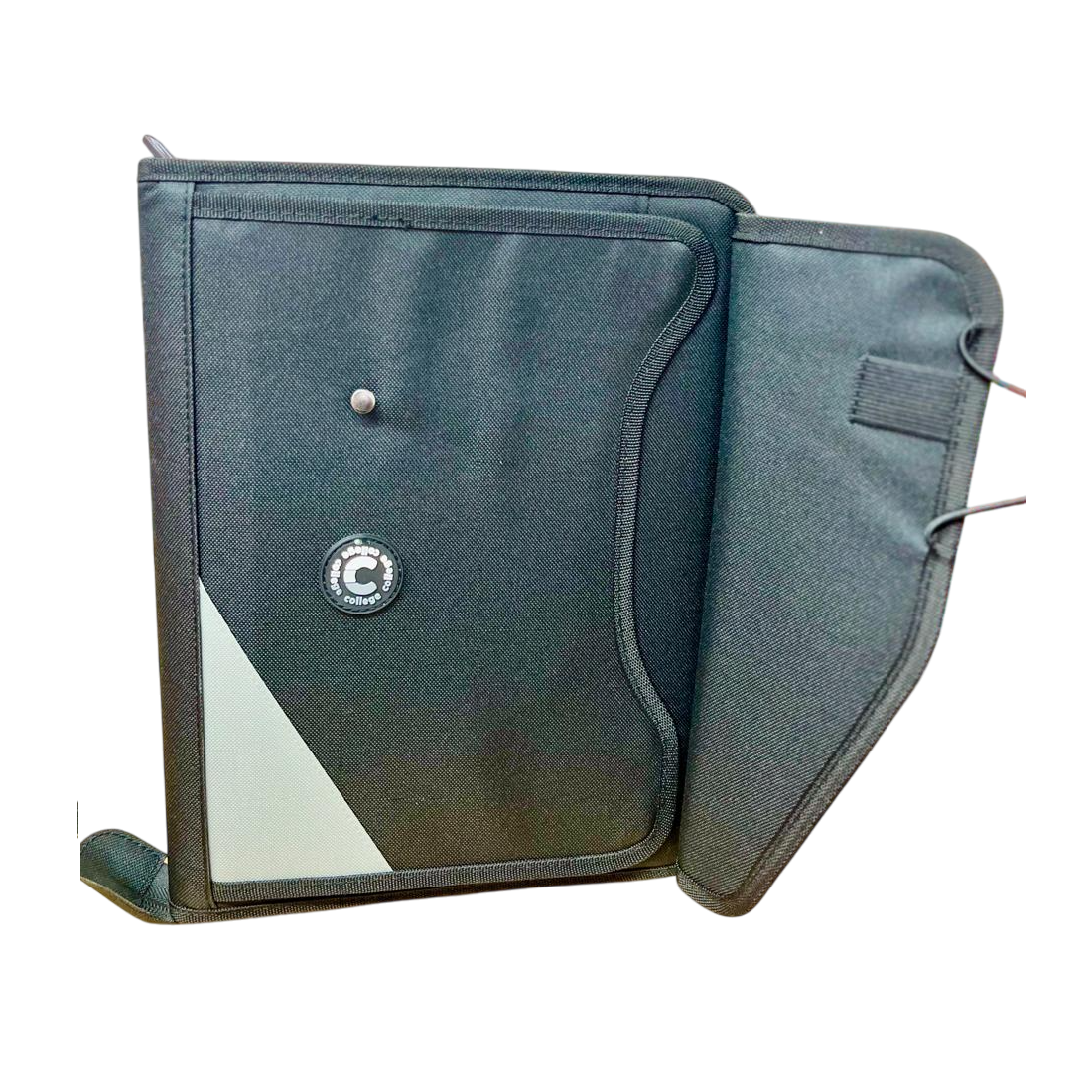 Carpetas 3 anillos C/ Cierre " Negra C/ Bolsillo" College * Cod 366*