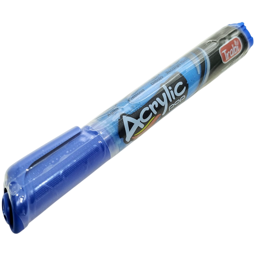 MARCADOR DE ACRILICO TRABI " AZUL " ACRYLIC POP PUNTAS INTERCAMBIABLES