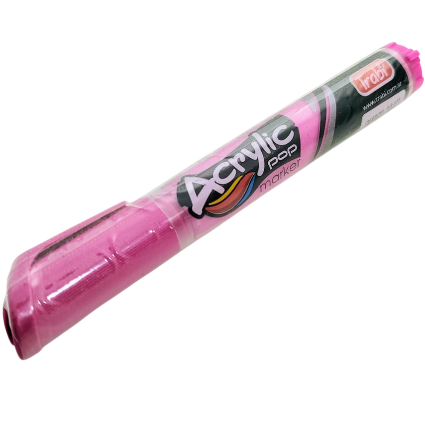 MARCADOR DE ACRILICO TRABI " MAGENTA " ACRYLIC POP PUNTAS INTERCAMBIABLES