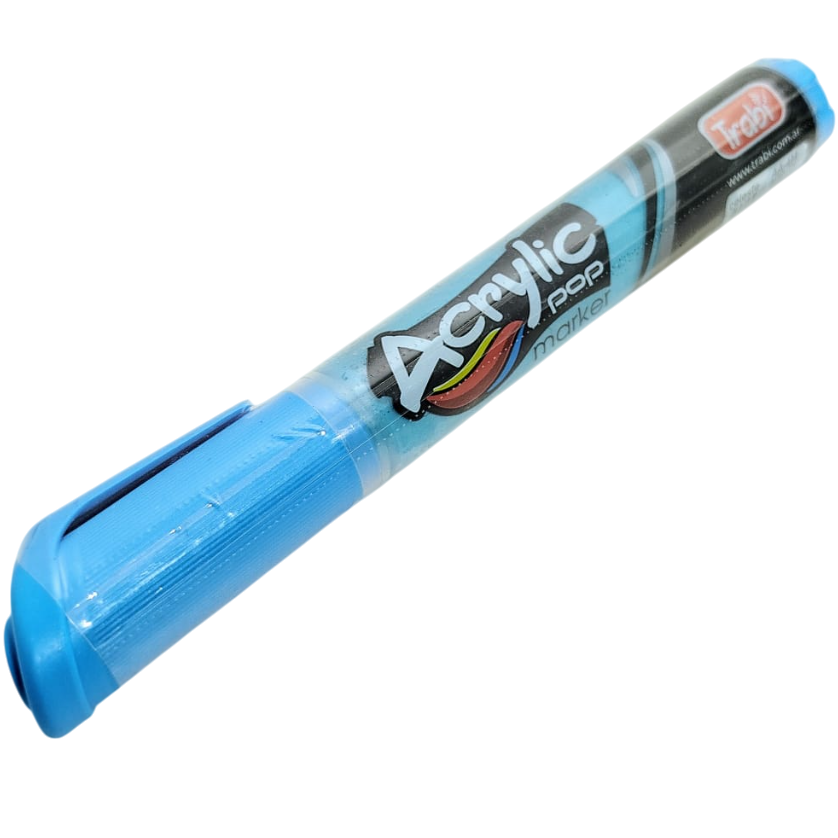 MARCADOR DE ACRILICO TRABI " CELESTE " ACRYLIC POP PUNTAS INTERCAMBIABLES