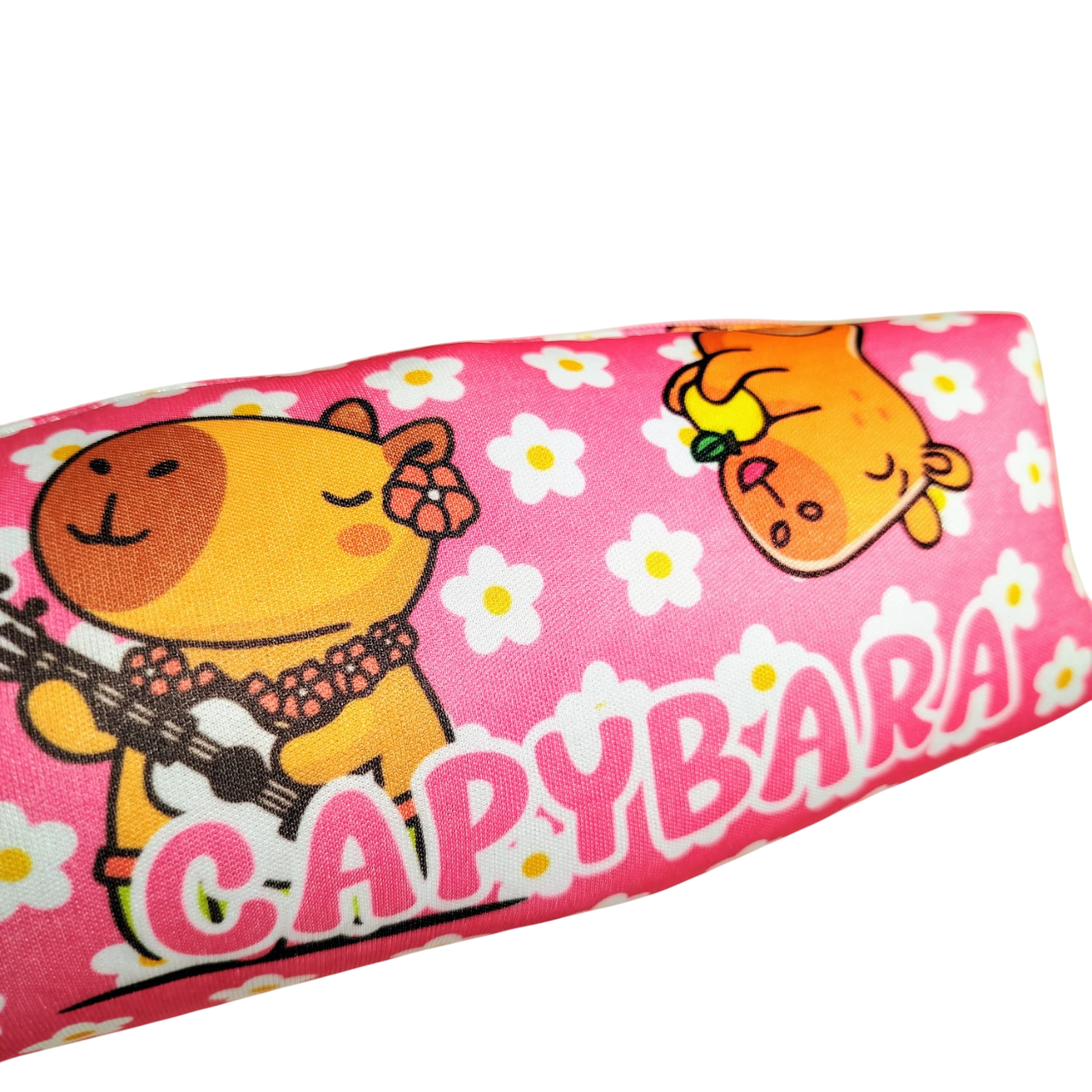 CARTUCHERAS NEOPRENE "CAPIBARA ROSA" TAMAÑO MEDIANO (LAVABLES) Cod 116