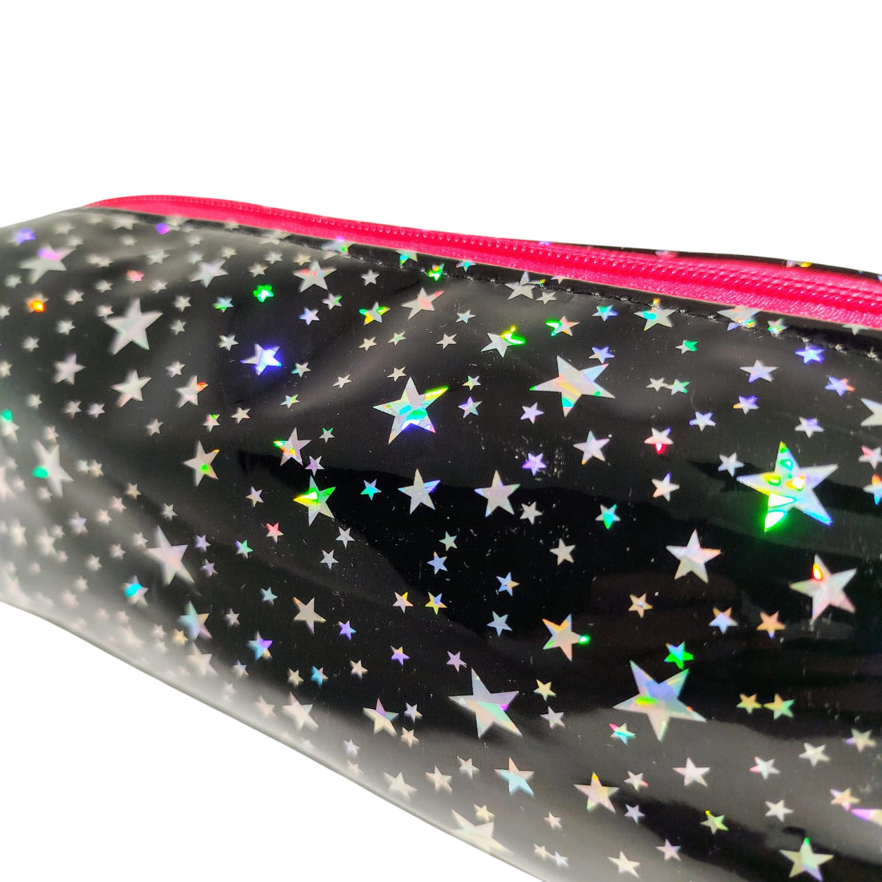 CARTUCHERAS "NEGRA TORNASOLADA ESTRELLAS" TAMAÑO MEDIANO Cod 215