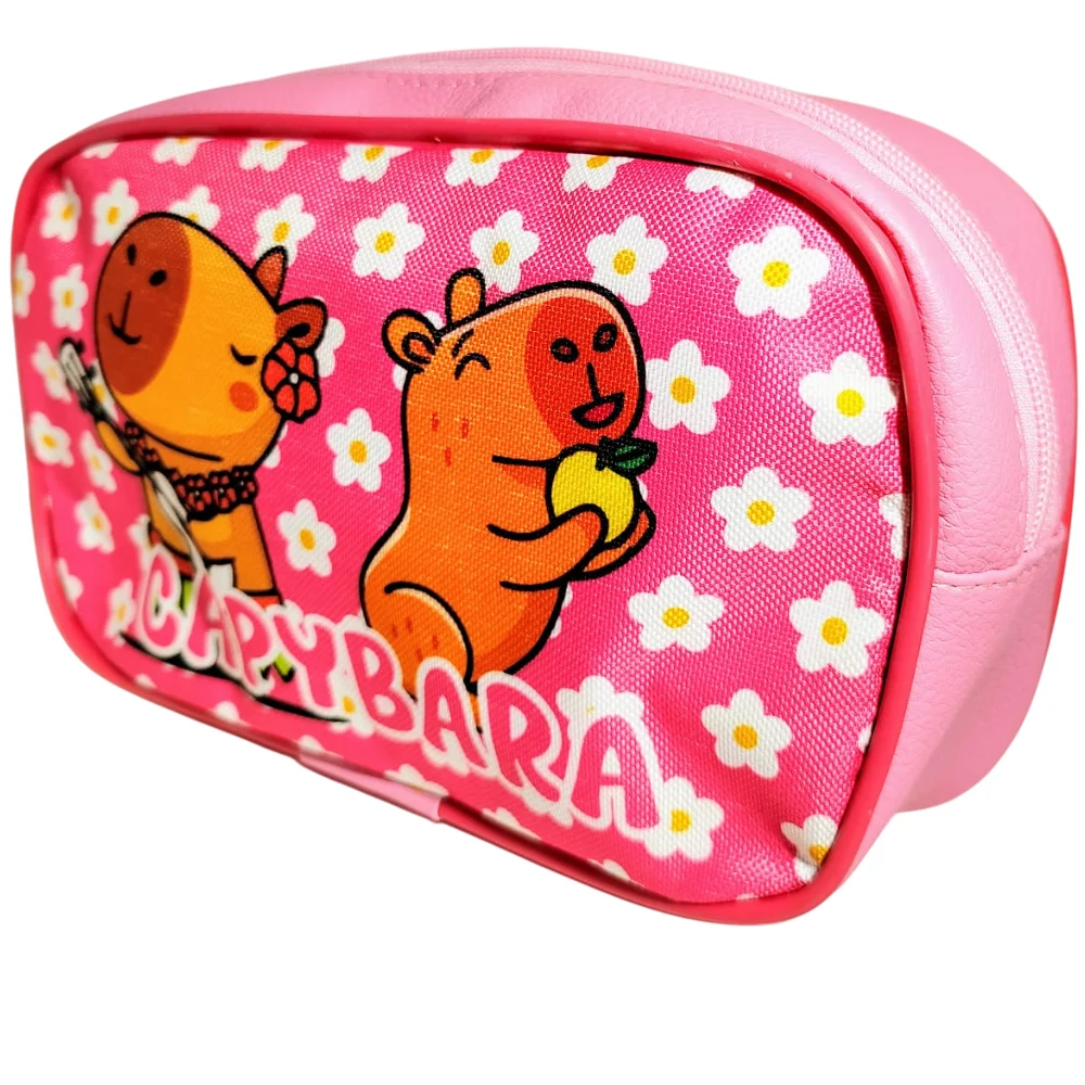 CARTUCHERAS "CAPIBARA ROSA" TAMAÑO GRANDE Cod 211