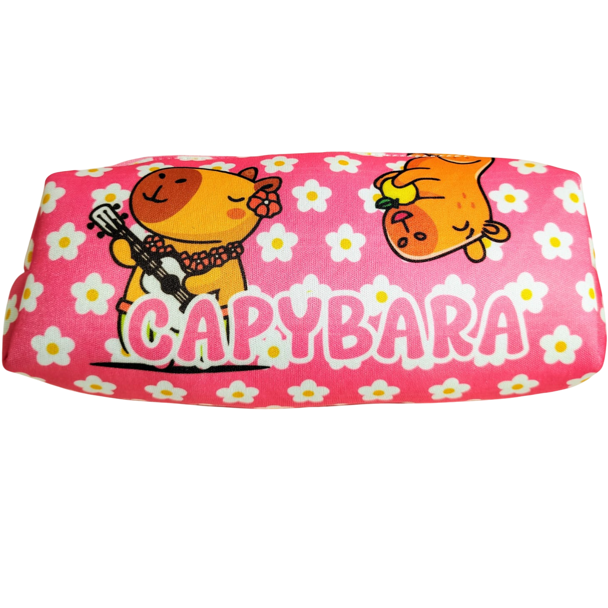 CARTUCHERAS NEOPRENE "CAPIBARA ROSA" TAMAÑO MEDIANO (LAVABLES) Cod 116