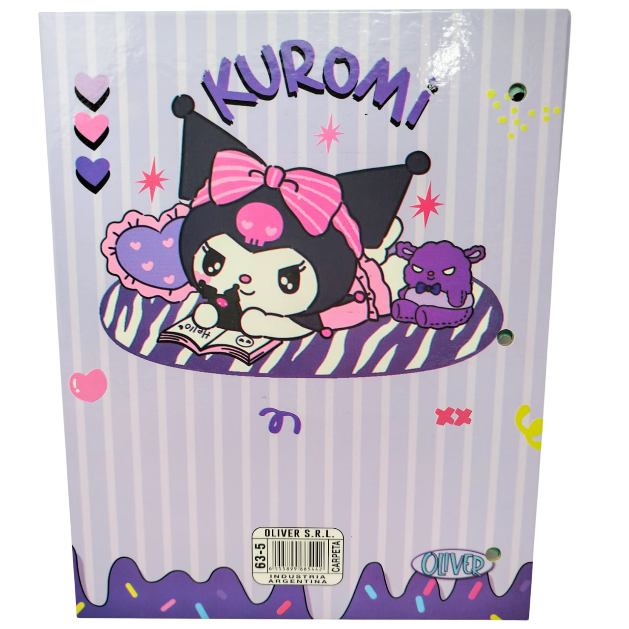 Tapa de Carpeta Escolar N3 " KUROMI "