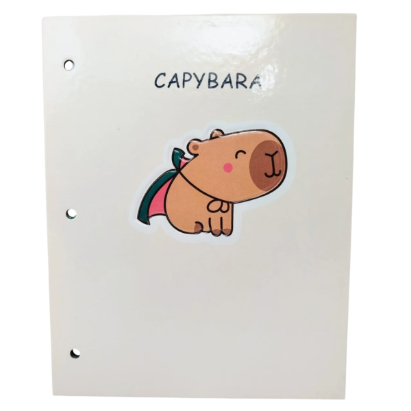 Tapa de Carpeta Escolar N3 " CAPYBARA "