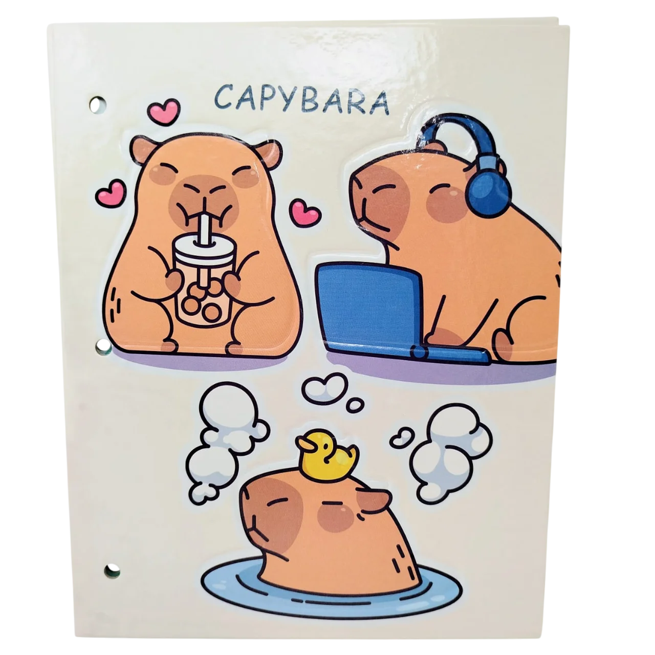 Tapa de Carpeta Escolar N3 " CAPYBARA "