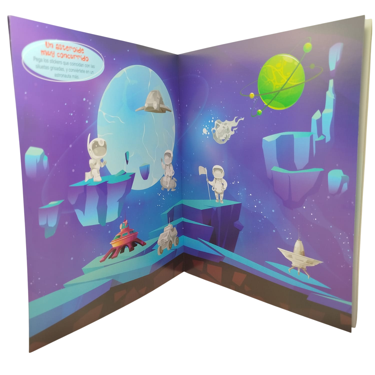 LIBRITOS DE ACTIVIDADES * ESPACIO CON STICKERS * 28x22 -COLECCION MI PEQUEÑO LIBRO-