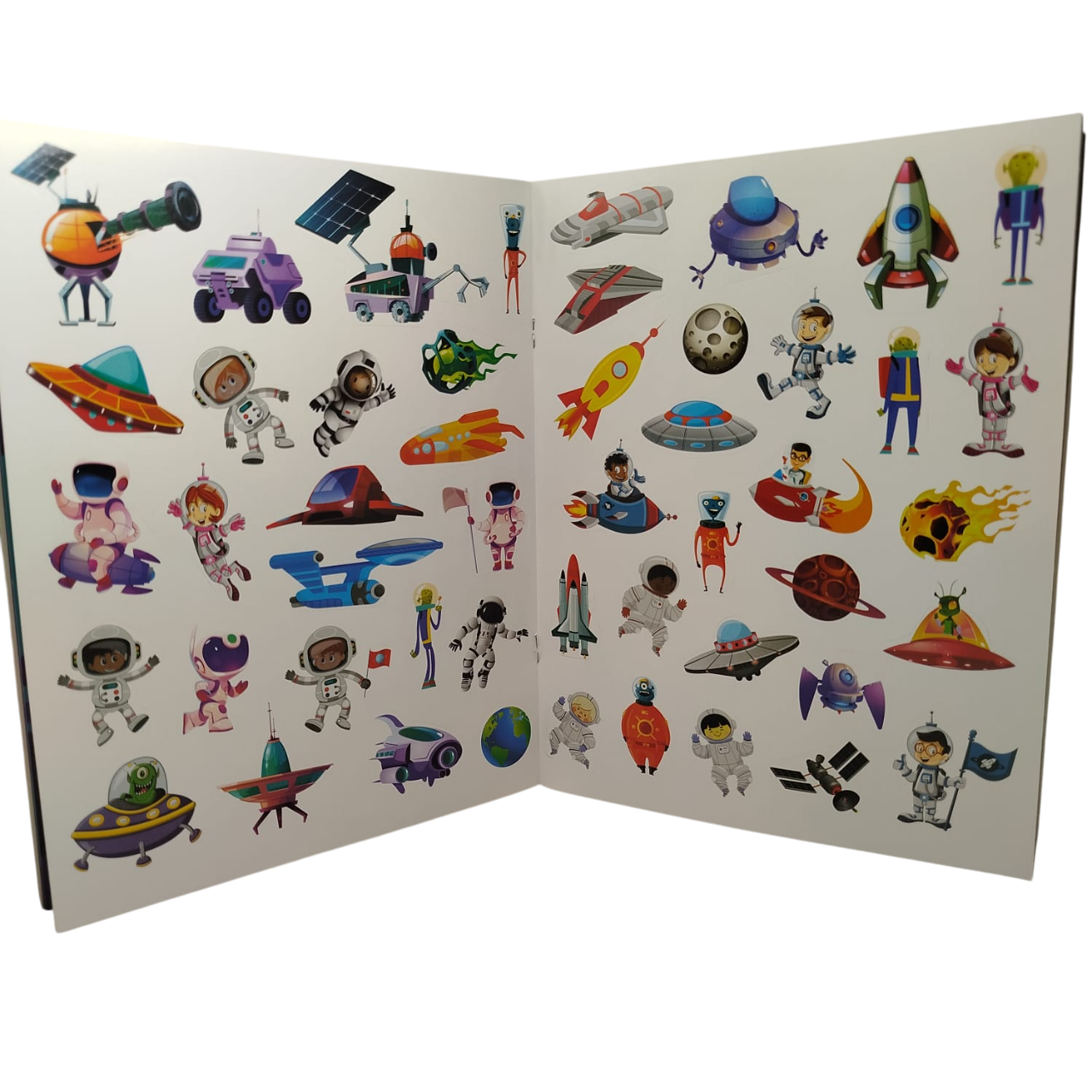 LIBRITOS DE ACTIVIDADES * ESPACIO CON STICKERS * 28x22 -COLECCION MI PEQUEÑO LIBRO-