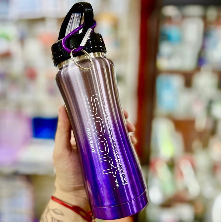 Botella Térmica Acero Inoxidable "SPORT" 350 ml doble capa + Esponja Limpiadora con Mango GRATIS!!