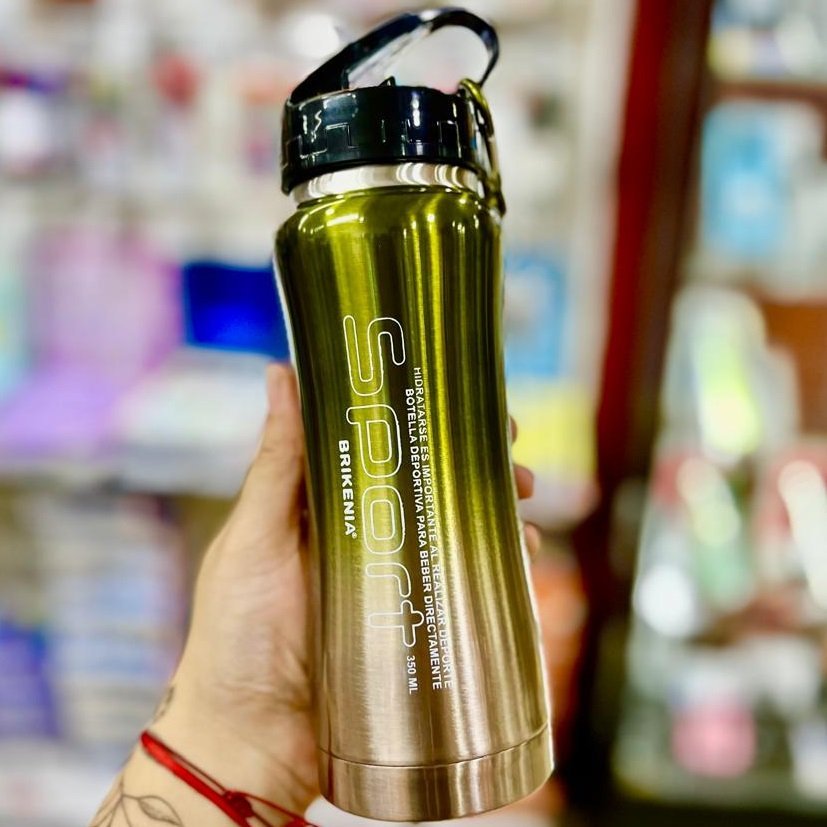Botella Térmica Acero Inoxidable "SPORT" 350 ml doble capa + Esponja Limpiadora con Mango GRATIS!!