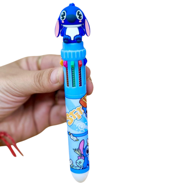 Lapiceras "Stitch" Retractil x 10 Colores