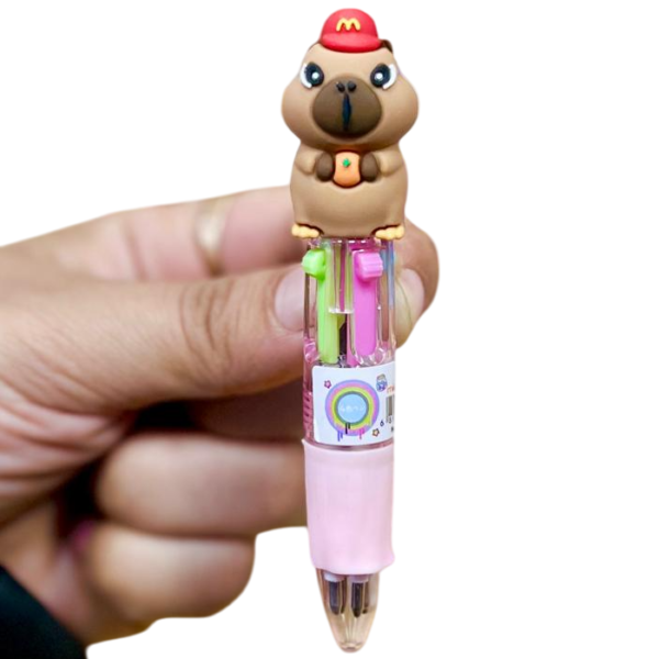 Lapiceras "Capybara" Retractil x 4 Colores