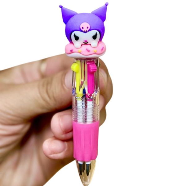 Lapiceras "Kuromi Lila" Retractil x 4 Colores
