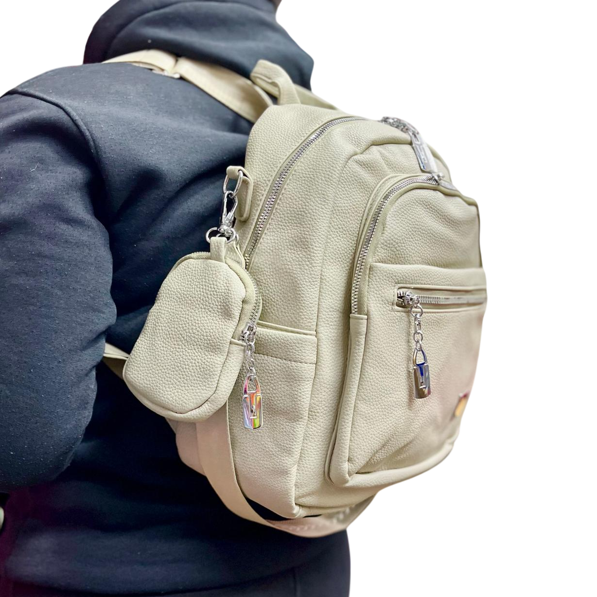 Mochila para Dama "CIERRE PLATEADO" (Excelente Calidad) 8006