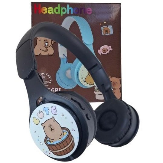 Auriculares Inalámbricos ** CAPYBARA NEGRO ** Tipo Vincha Bluetooth