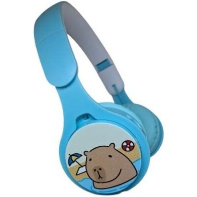Auriculares Inalámbricos ** CAPYBARA CELESTE ** Tipo Vincha Bluetooth