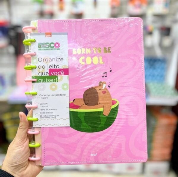 Cuadernos Inteligentes BRW * Capibara * Tamaño A4 (Grandes) Hojas rayadas Sistema de Discos TAPA DURA