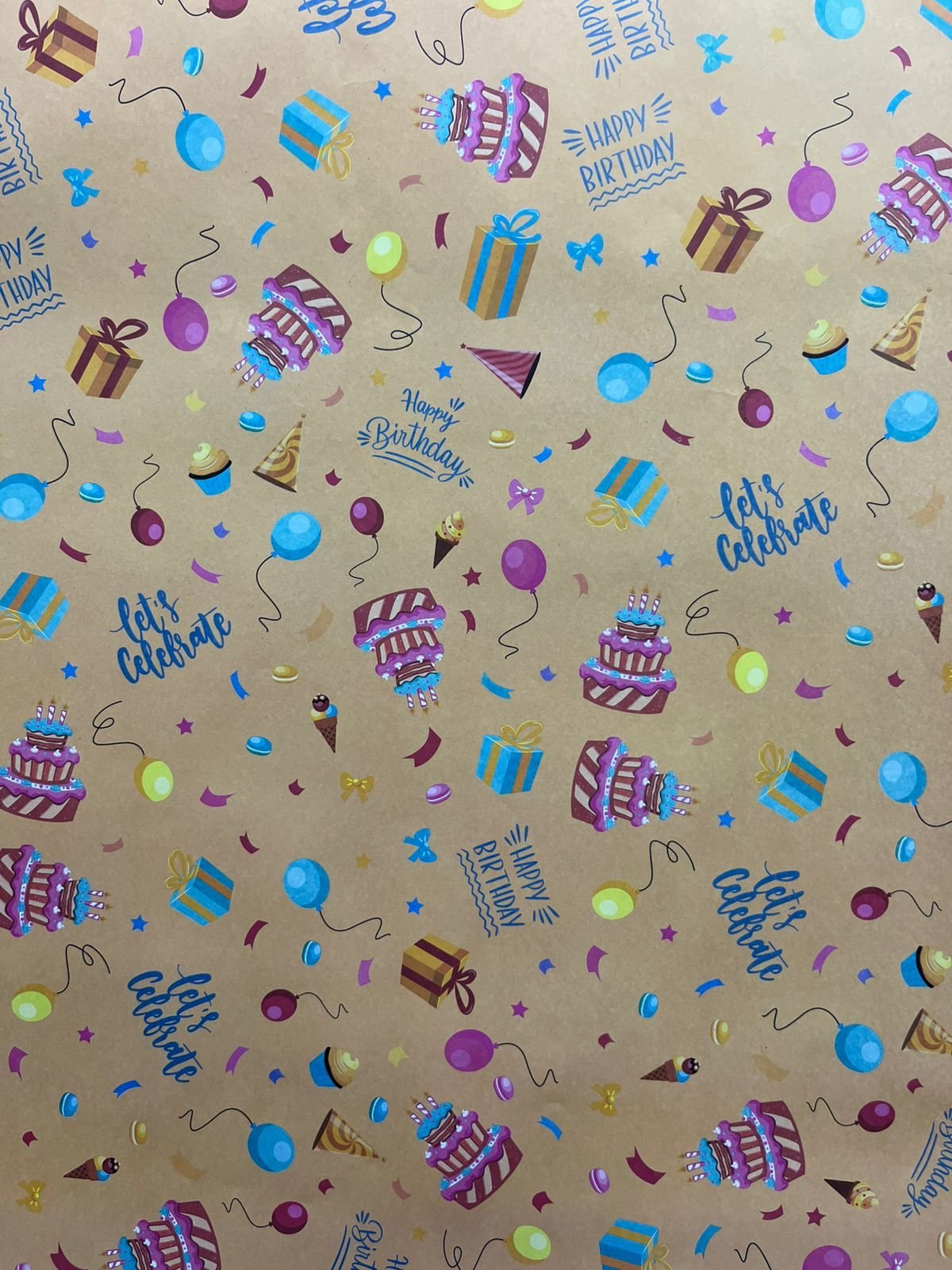 Papel de Regalo * CUMPLEAÑOS * (Grande)