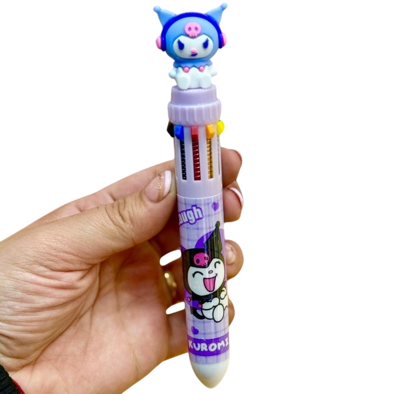 Lapiceras "Kuromi" Retractil x 10 Colores