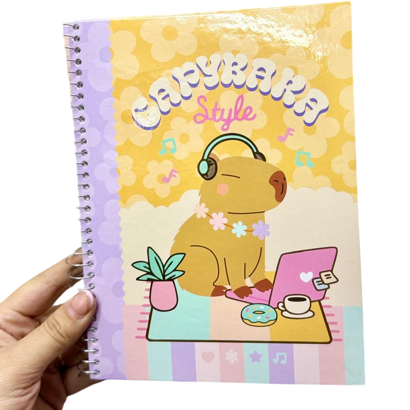 CUADERNOS C/ ESPIRAL 16 X 21 ” CAPYBARA ” A5