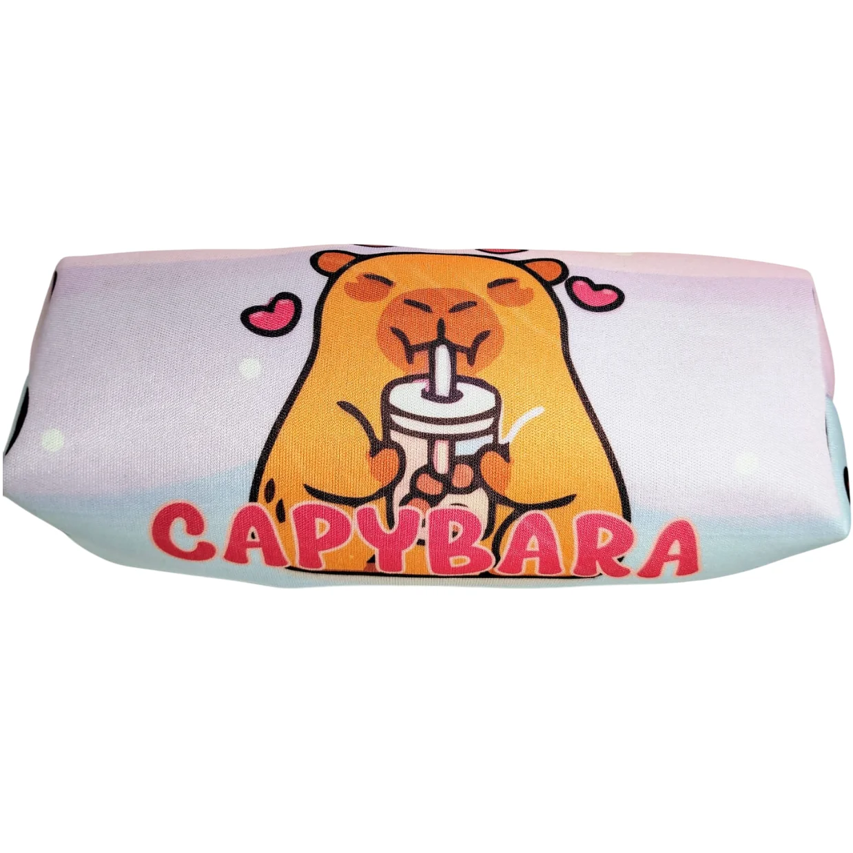 CARTUCHERAS NEOPRENE "CAPIBARA PASTEL" TAMAÑO MEDIANO (LAVABLES) Cod 116