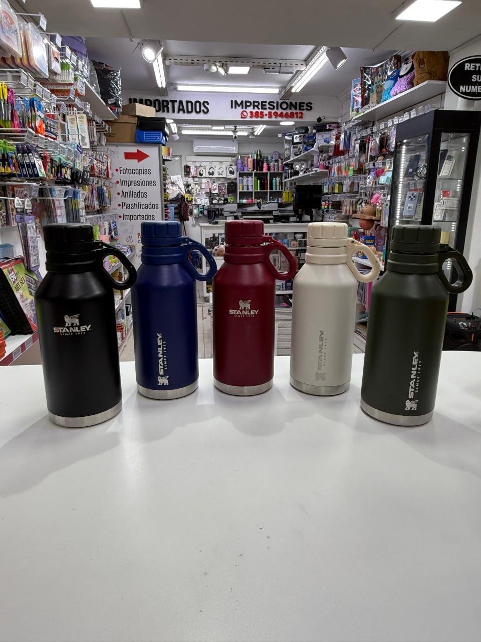 Botellón Viajero Térmico Acero Inoxidable "TRAVEL VERDE SIMIL STANLEY 1.2 Litros" Doble capa con Manija