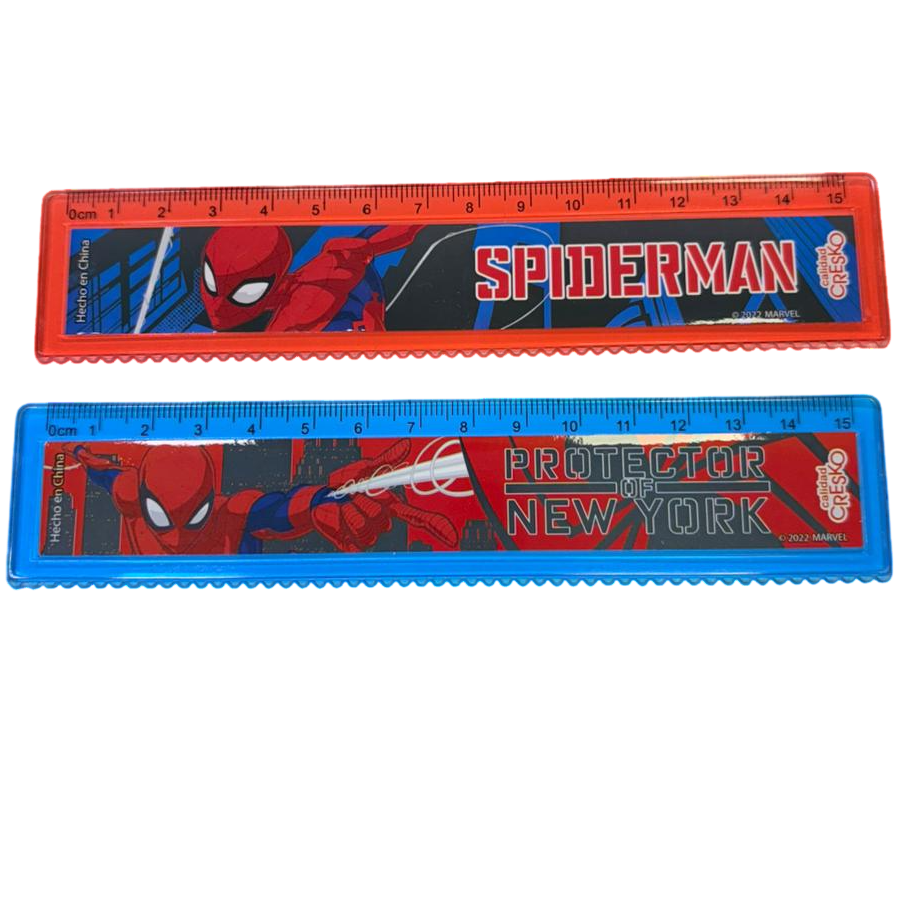 Regla Rígida * SPIDER MAN * 15 cm x Unidad CRESKO