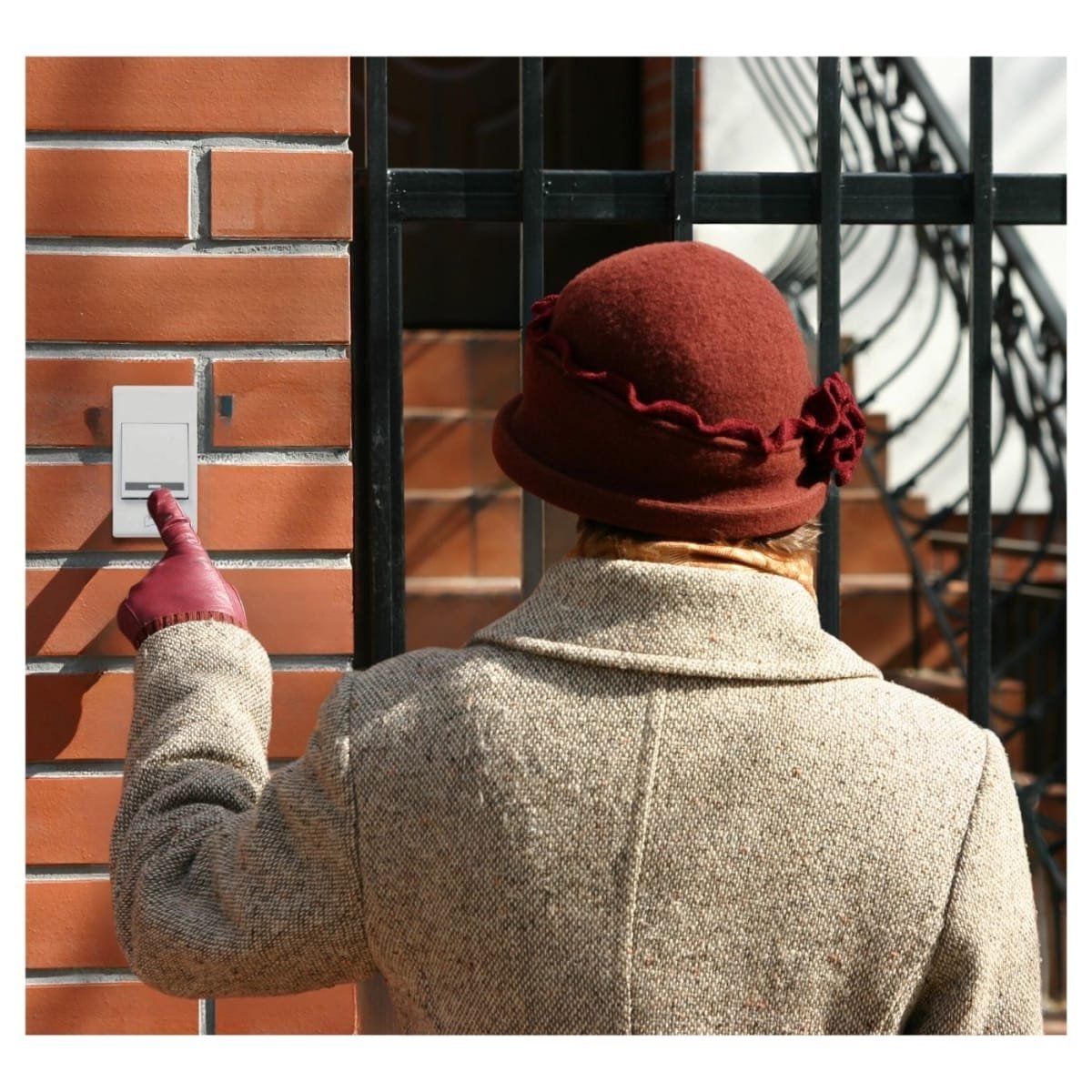 Timbre Inalambrico Exterior Luxom Pila Pared Casa