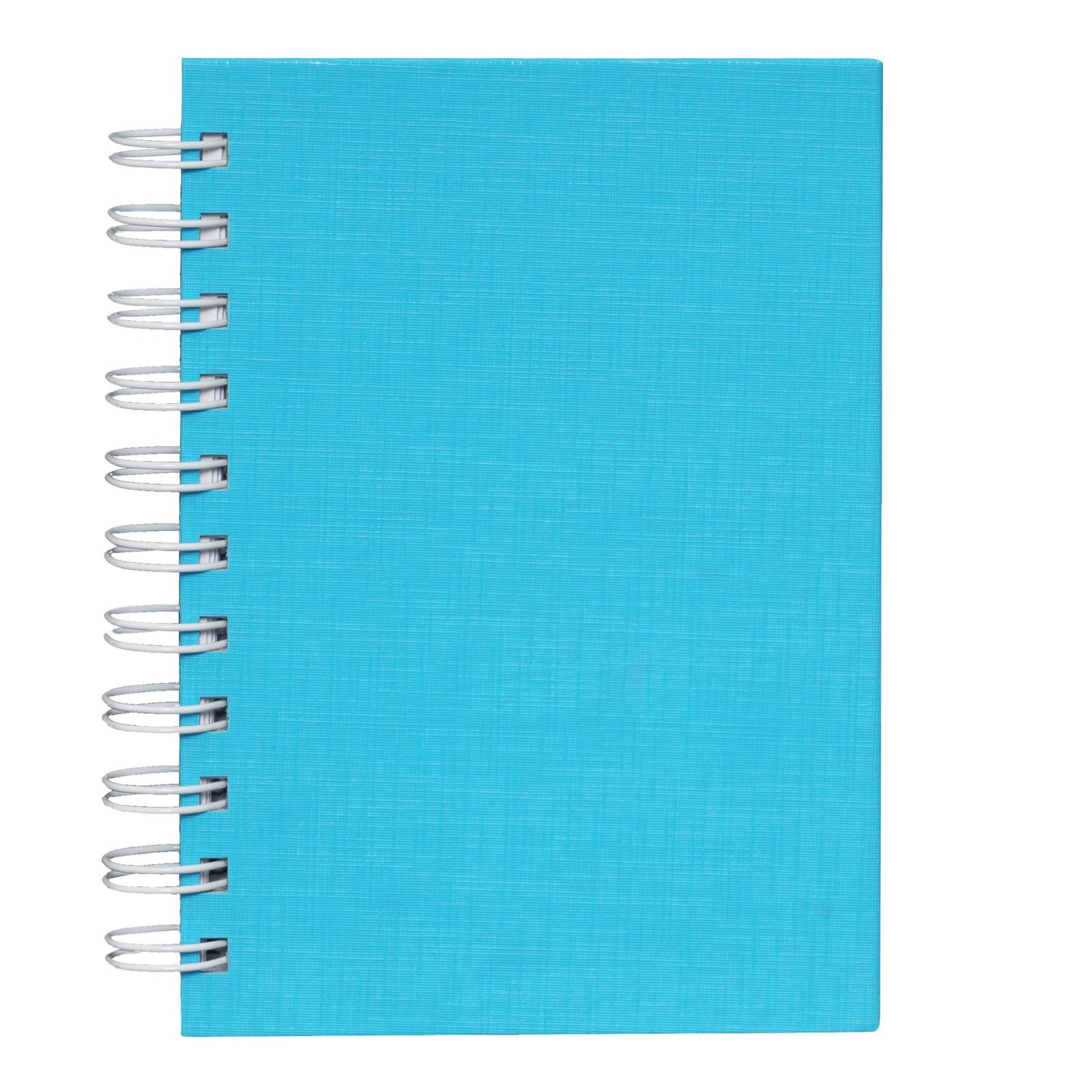 LIBRETAS TAPA DURA C/ ESPIRAL 10 X 15 ”CELESTE PASTEL” A6 ROME (HOJA RAYADA)