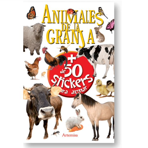 CREA TU LIBRO * ANIMALES DE LA GRANJA + de 50 STICKERS * // TAPA SEMI RIGIDA 31x23  // (ARTEMISA)
