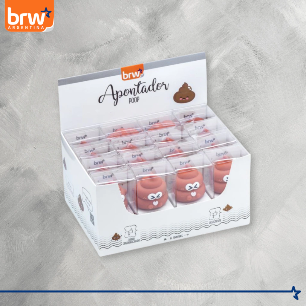Sacapunta Con Formas " POOP " BRW 1 B0ca (Excelente Calidad) Caca