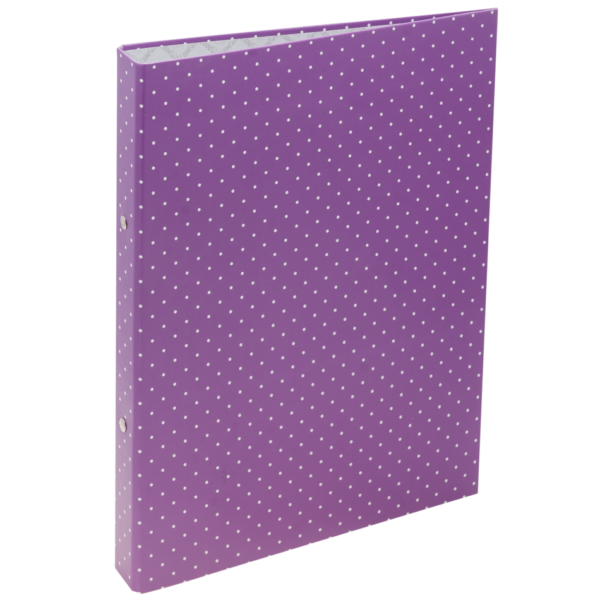 Carpeta Universitaria A4 ** LILA LUNARES PASTEL ** 2 anillos 20mm PLASTIFICADA
