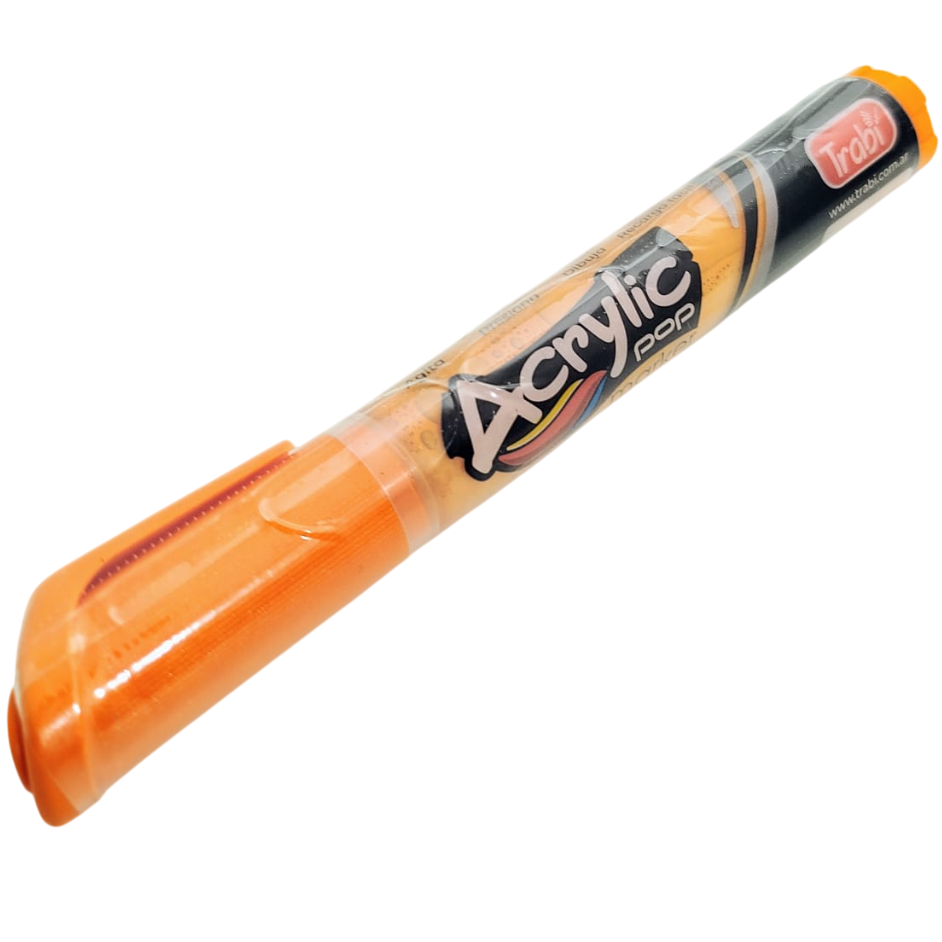 MARCADOR DE ACRILICO TRABI " NARANJA " ACRYLIC POP PUNTAS INTERCAMBIABLES
