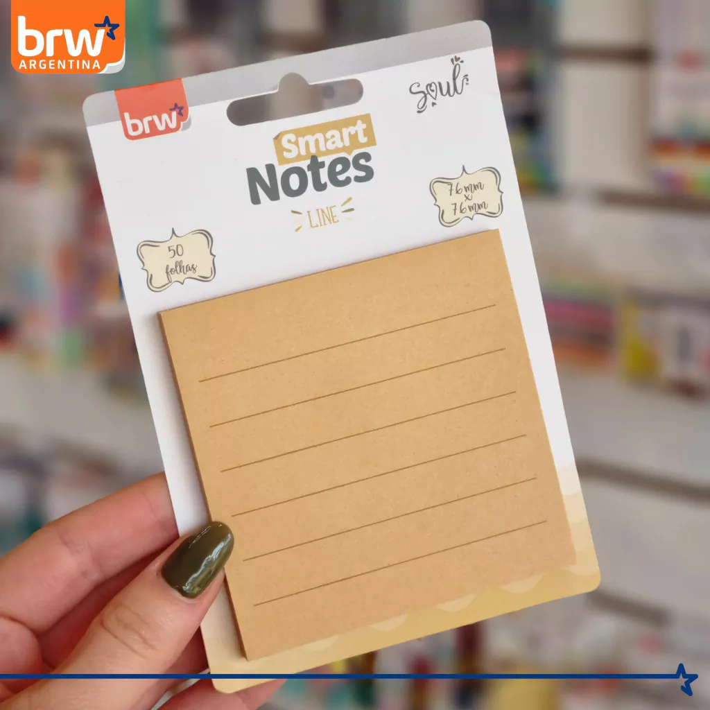 Notas Adhesivas BRW " KRAFT RAYADO " 75 x 75